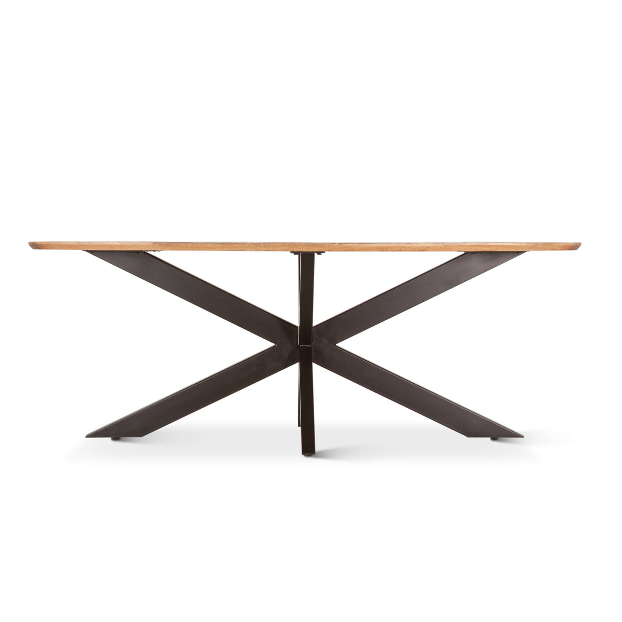 Rapallo 82" Dining Table in Natural Mango Wood and Iron by Home Trends & Design at Eve Furniture