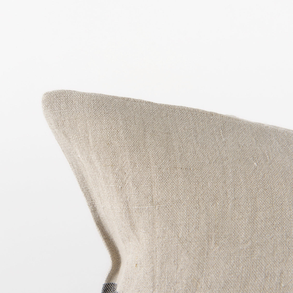 Raquel Beige and Black Fabric Plaid Decorative Pillow Cover by Mercana at Eve Furniture