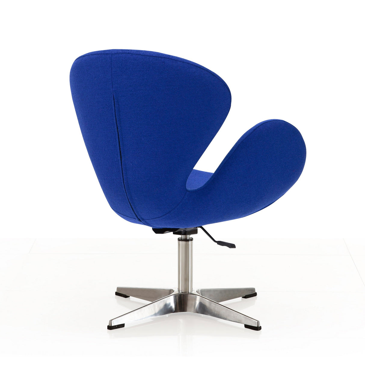 Raspberry Adjustable Swivel Chair in Blue and Polished Chrome (set of 2) by Manhattan Comfort at Eve Furniture