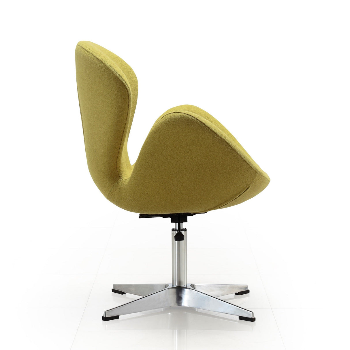 Raspberry Adjustable Swivel Chair in Green and Polished Chrome by Manhattan Comfort at Eve Furniture