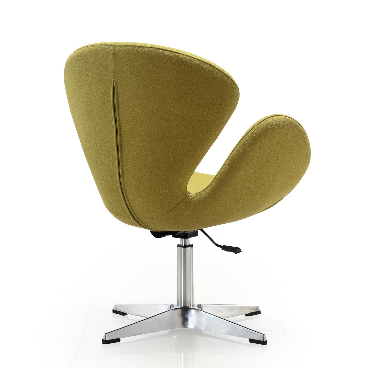 Raspberry Adjustable Swivel Chair in Green and Polished Chrome (set of 2) by Manhattan Comfort at Eve Furniture