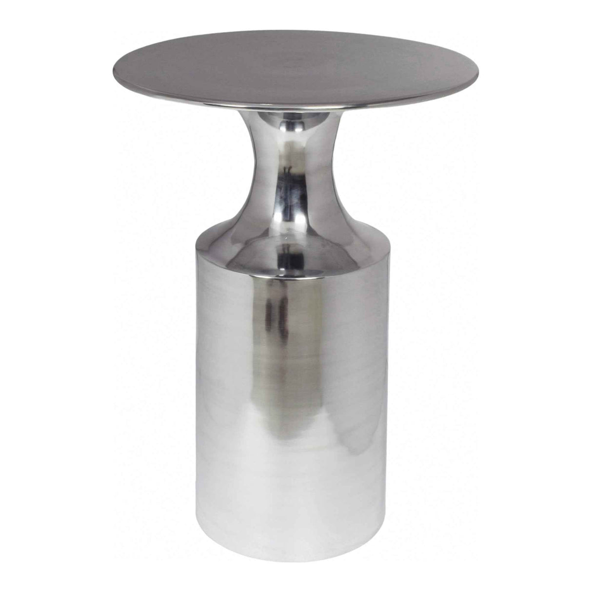 Rassa Polished Silver Accent Table
