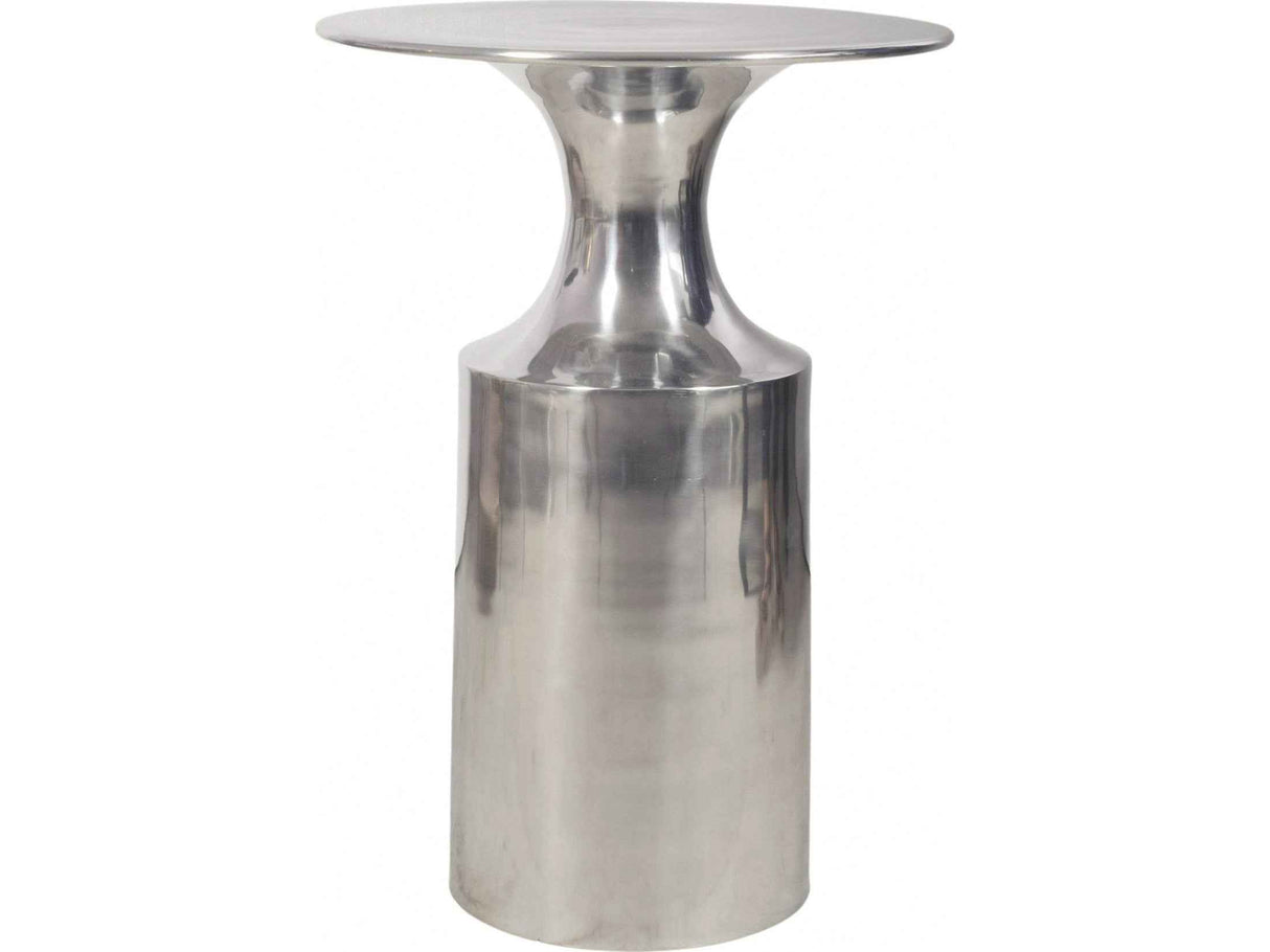 Rassa Polished Silver Accent Table