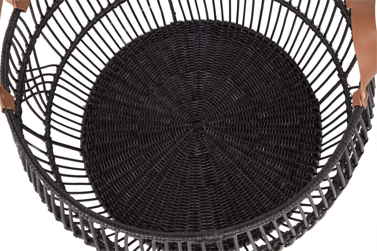 Rattan Iron Black Basket by Classic Home at Eve Furniture