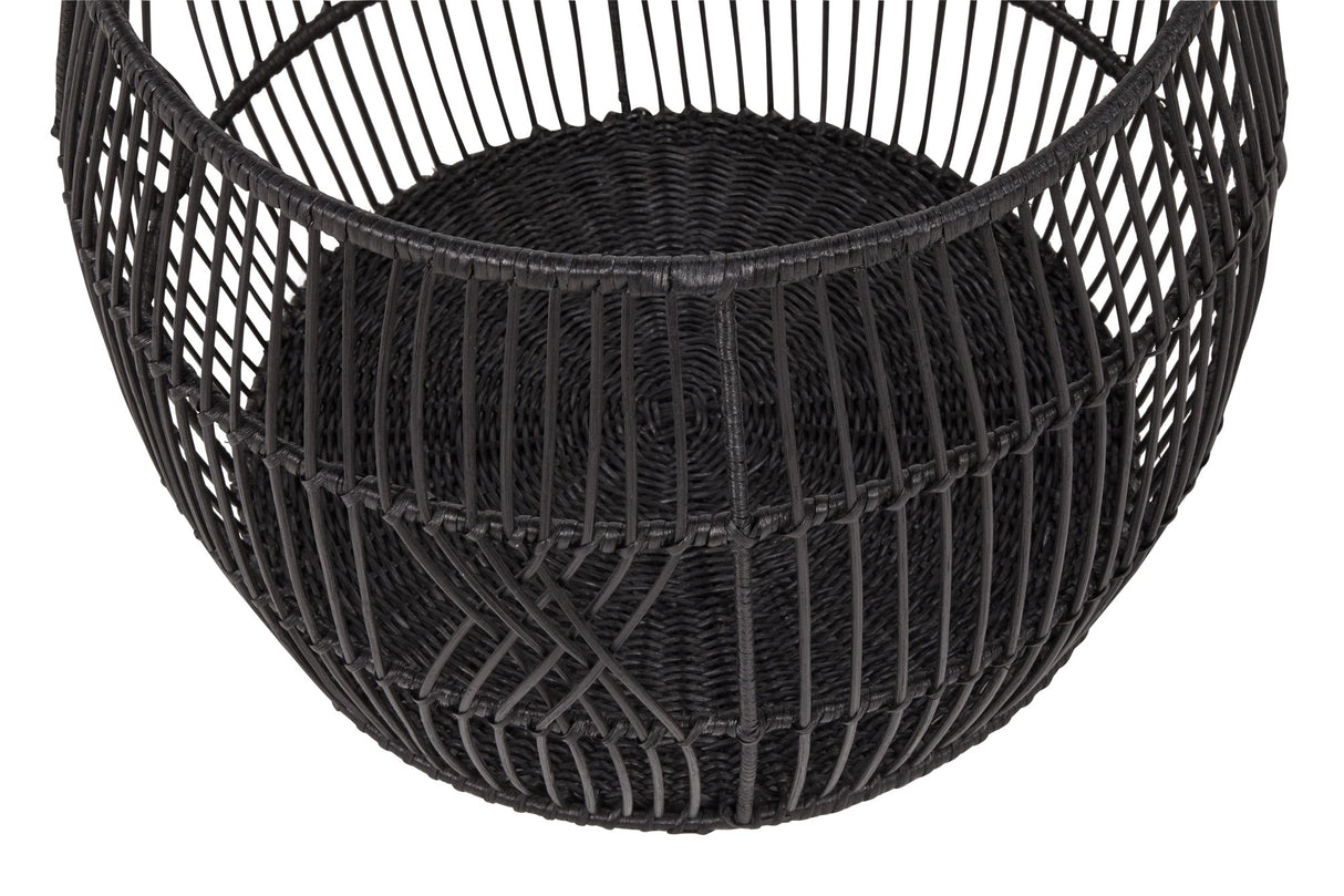 Rattan Iron Black Basket by Classic Home at Eve Furniture