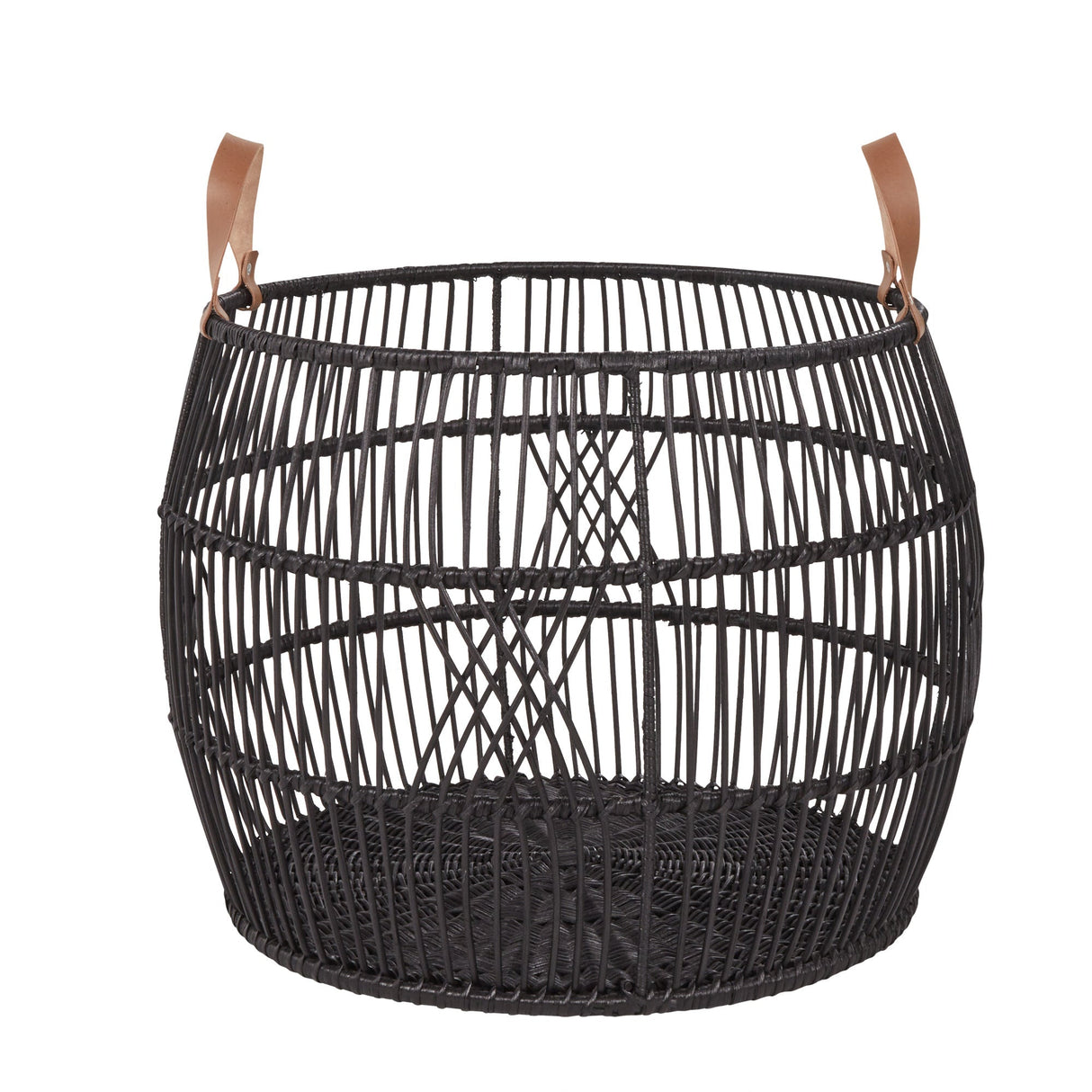 Rattan Iron Black Basket by Classic Home at Eve Furniture