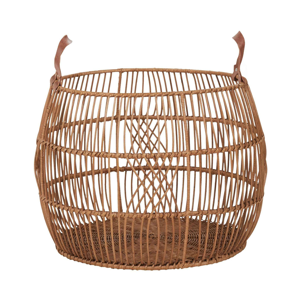 Rattan Iron Natural Basket by Classic Home at Eve Furniture