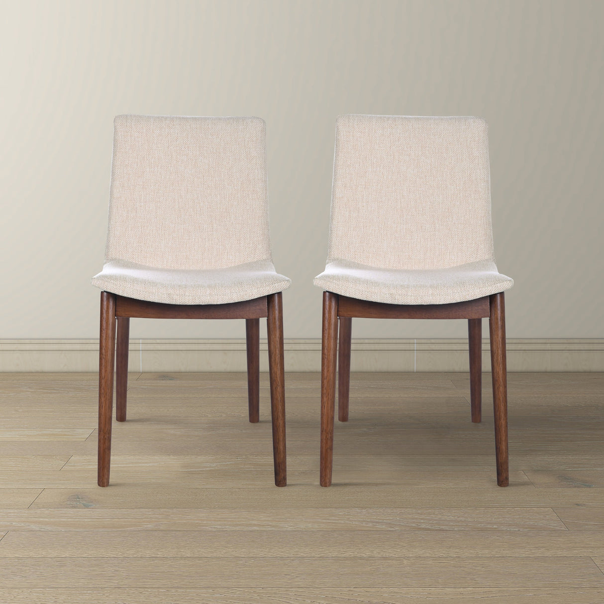Ravel Beige Fabric Dining Chair Set of 2 by Ashcroft Imports at Eve Furniture