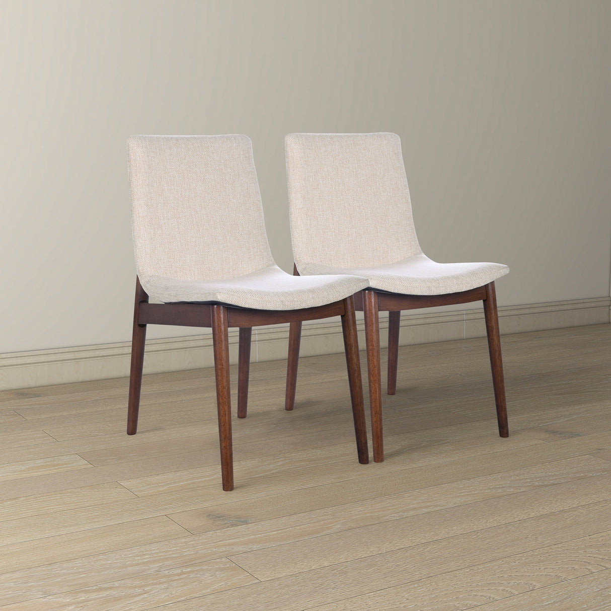 Ravel Beige Fabric Dining Chair Set of 2 by Ashcroft Imports at Eve Furniture