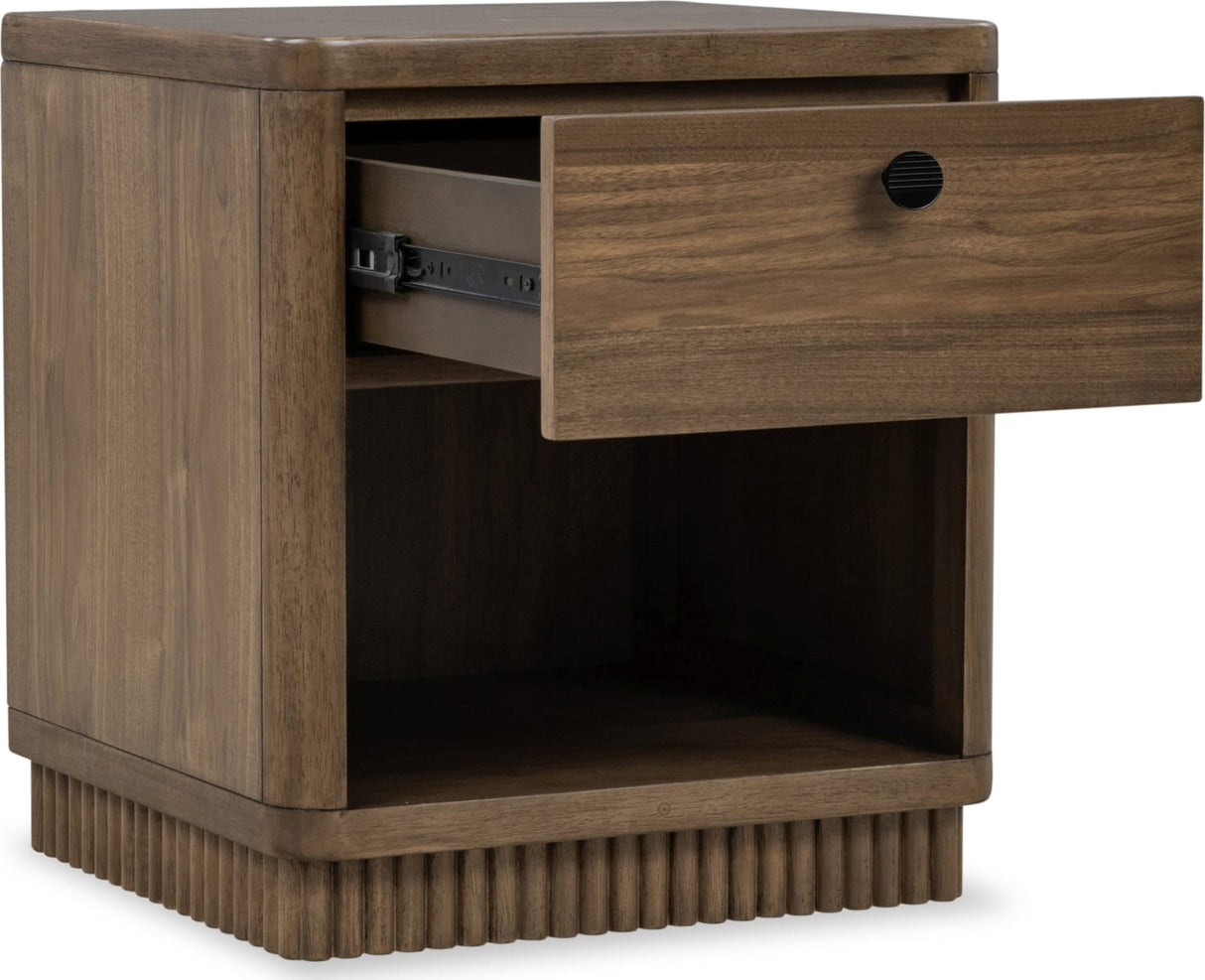 Ravelle Walnut Grove 1 Drawer Nightstand by Modus Furniture at Eve Furniture