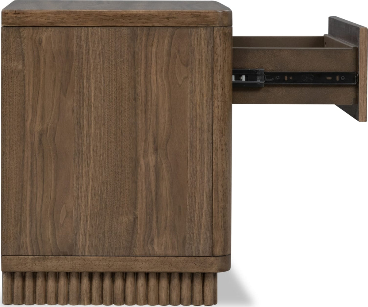 Ravelle Walnut Grove 1 Drawer Nightstand by Modus Furniture at Eve Furniture