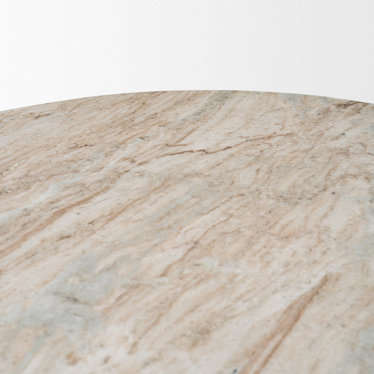 Ravello 42" Pink Marble Swirl Pedestal Base Round Dining Table by Mercana at Eve Furniture