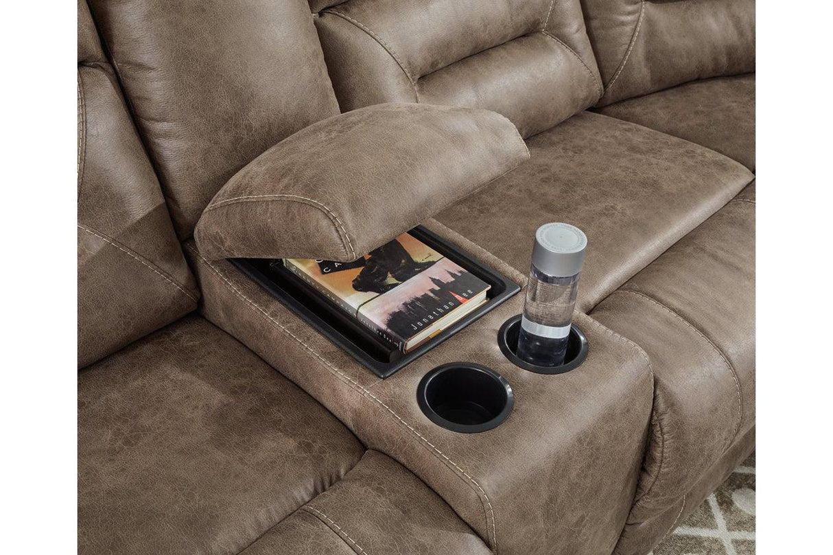 Ravenel Fossil 3-Piece Power Reclining Sectional by Ashley at Eve Furniture