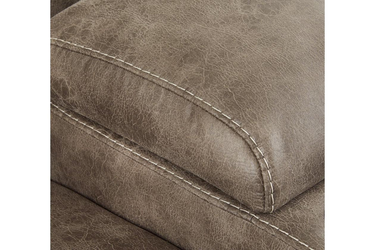 Ravenel Fossil 4-Piece Power Reclining Sectional by Ashley at Eve Furniture