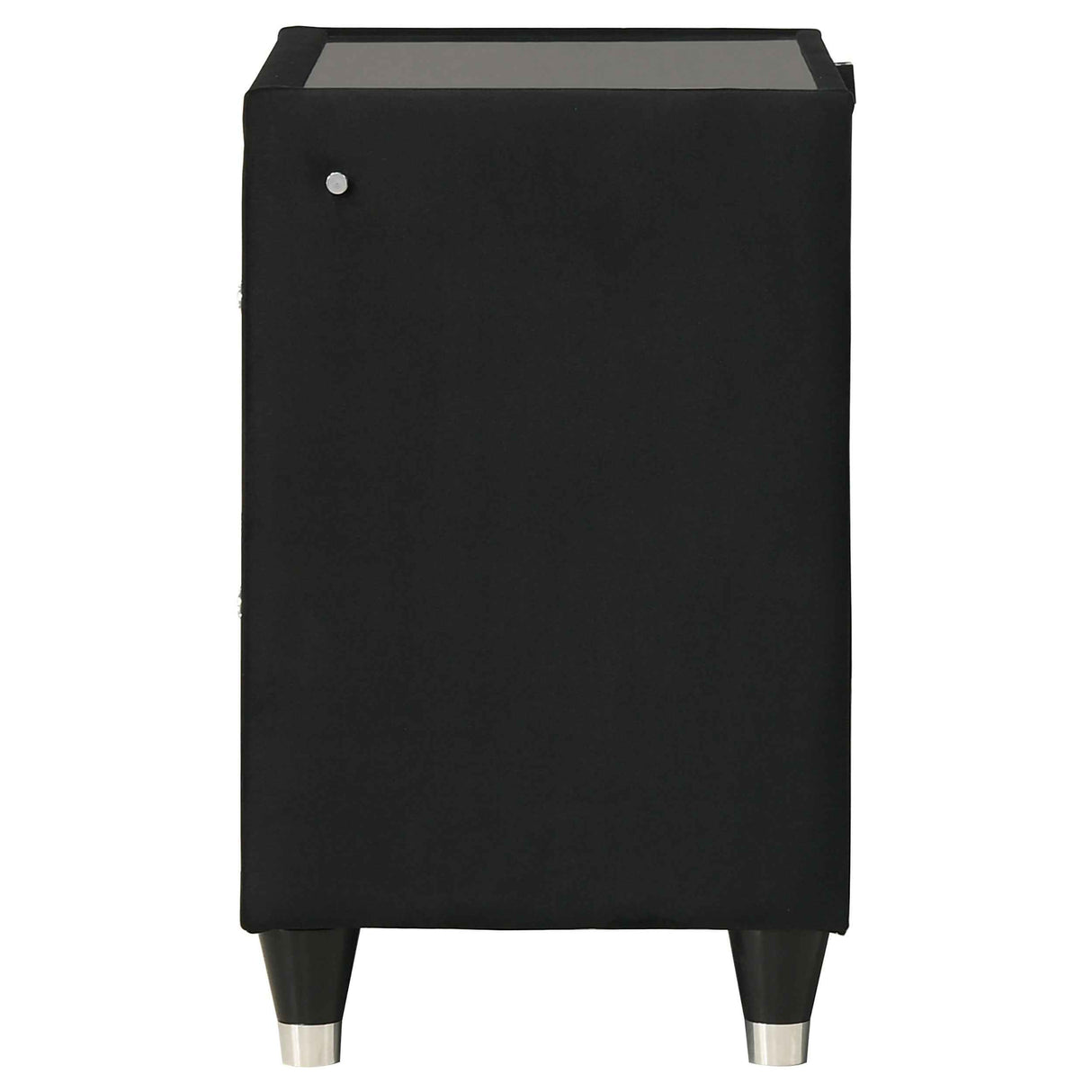 Ravenne Black 2-drawer Velvet Upholstered LED Nightstand with USB by Coaster at Eve Furniture
