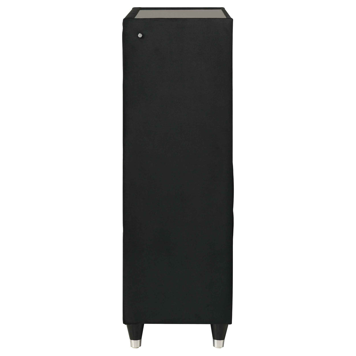 Ravenne Black 5-drawer Velvet Upholstered LED Chest of Drawers by Coaster at Eve Furniture
