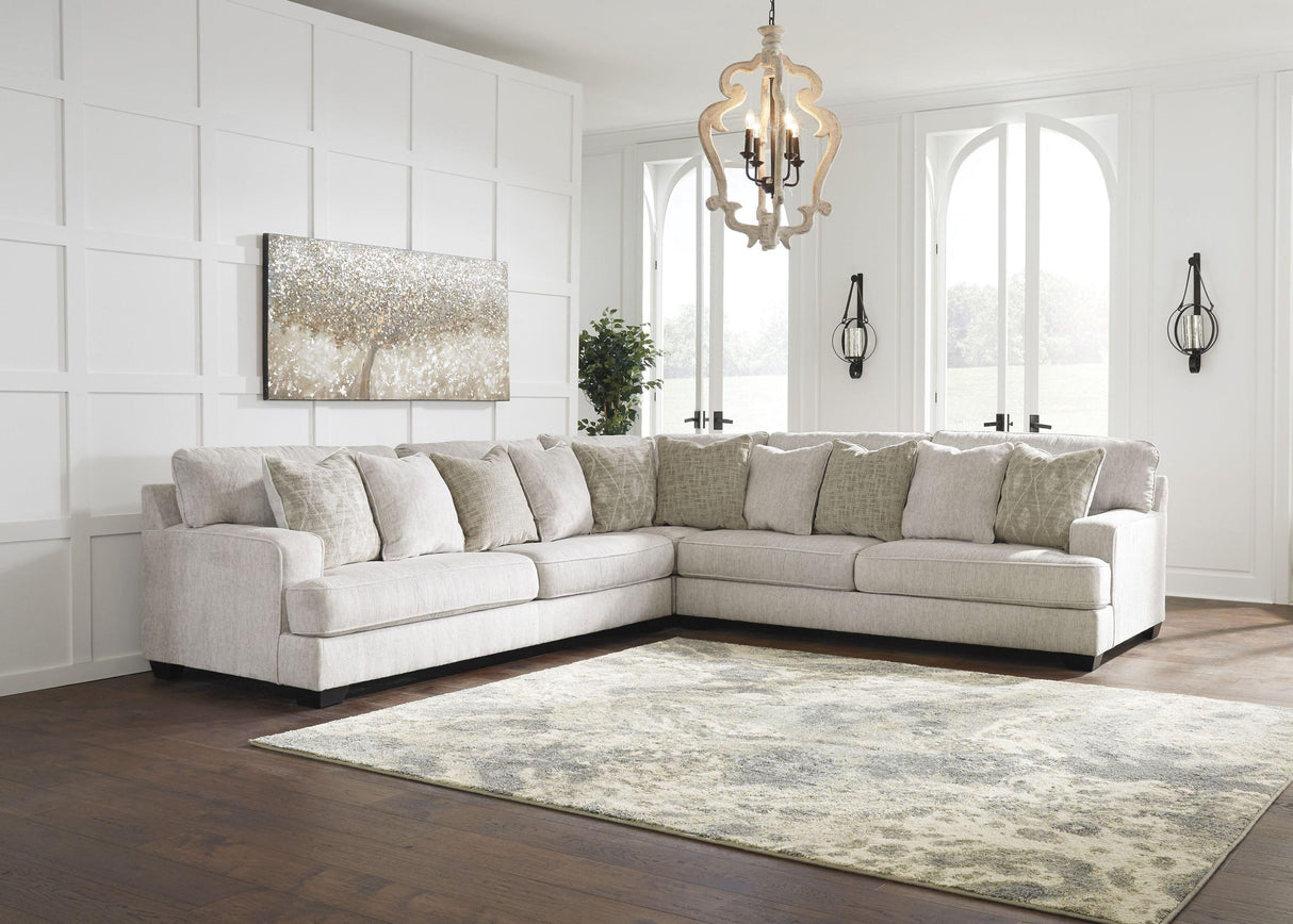 Rawcliffe Parchment 3-Piece Sectional by Ashley at Eve Furniture