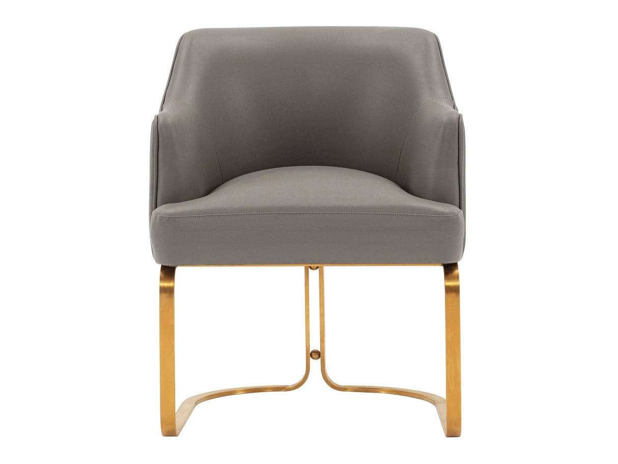 Raya Dining Armchair in Taupe by Manhattan Comfort at Eve Furniture