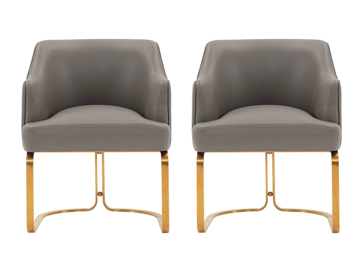Raya Dining Armchair in Taupe (set of 2) by Manhattan Comfort at Eve Furniture