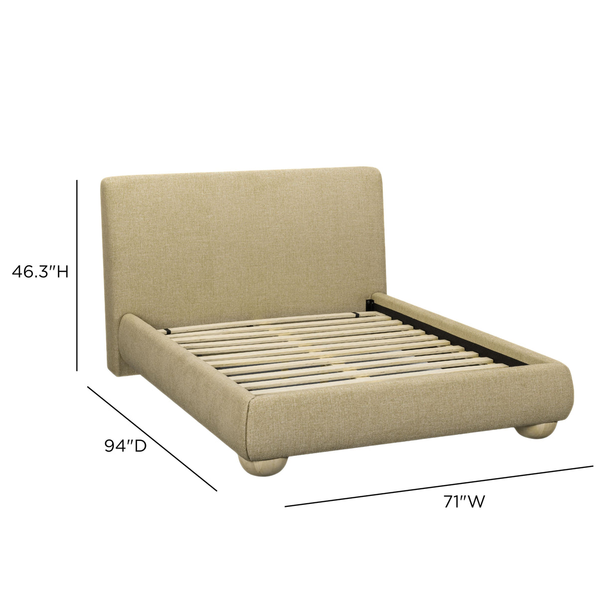 Rayne Textured Fabric Bed by TOV Furniture at Eve Furniture
