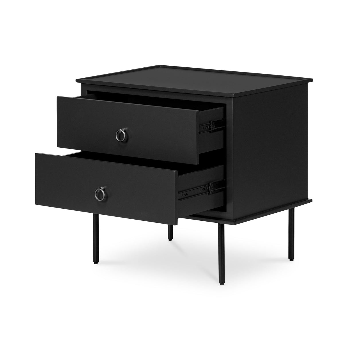 Reagan Black Nightstand by MOES at Eve Furniture