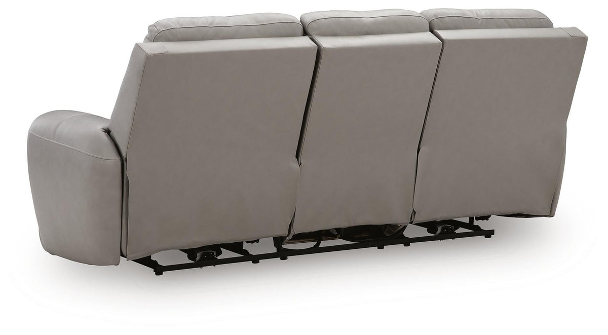 Real Moments Ash Power Reclining Sofa with Audio Seating by Ashley at Eve Furniture
