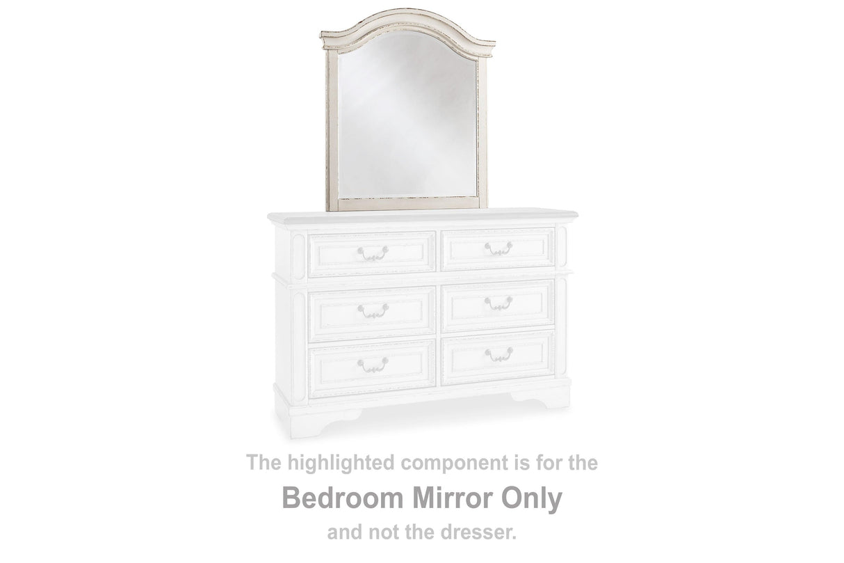 Realyn Chipped White Bedroom Mirror (Mirror Only) by Ashley at Eve Furniture