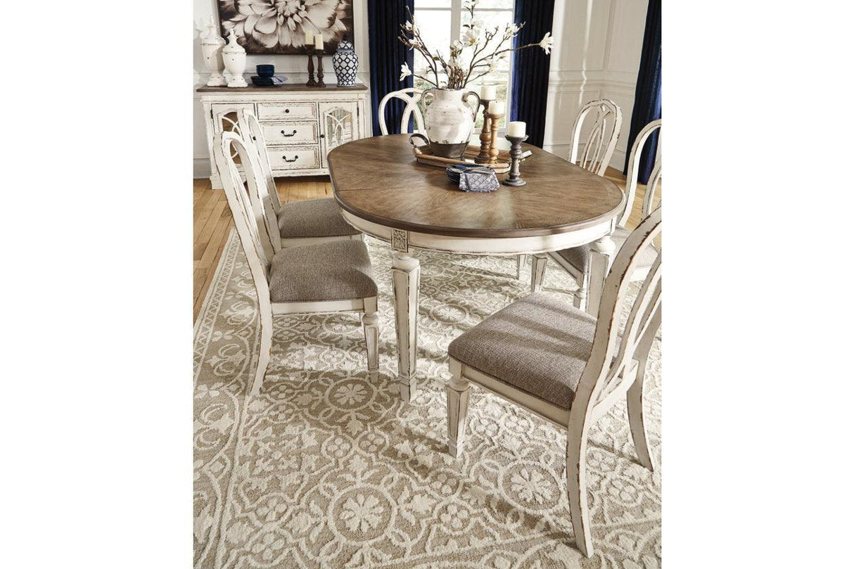 Realyn Chipped White Dining Chair, Set of 2 by Ashley at Eve Furniture