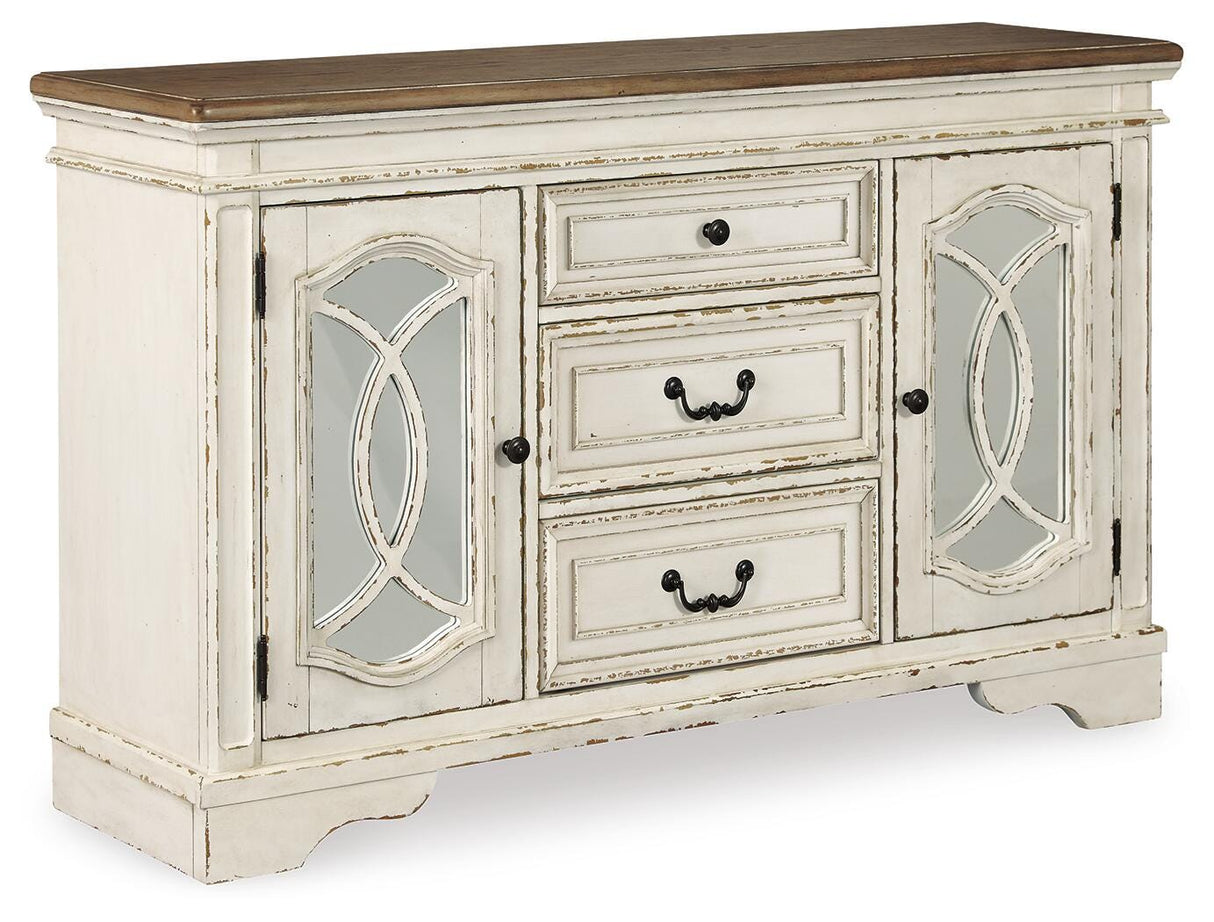 Realyn Chipped White Dining Server by Ashley at Eve Furniture