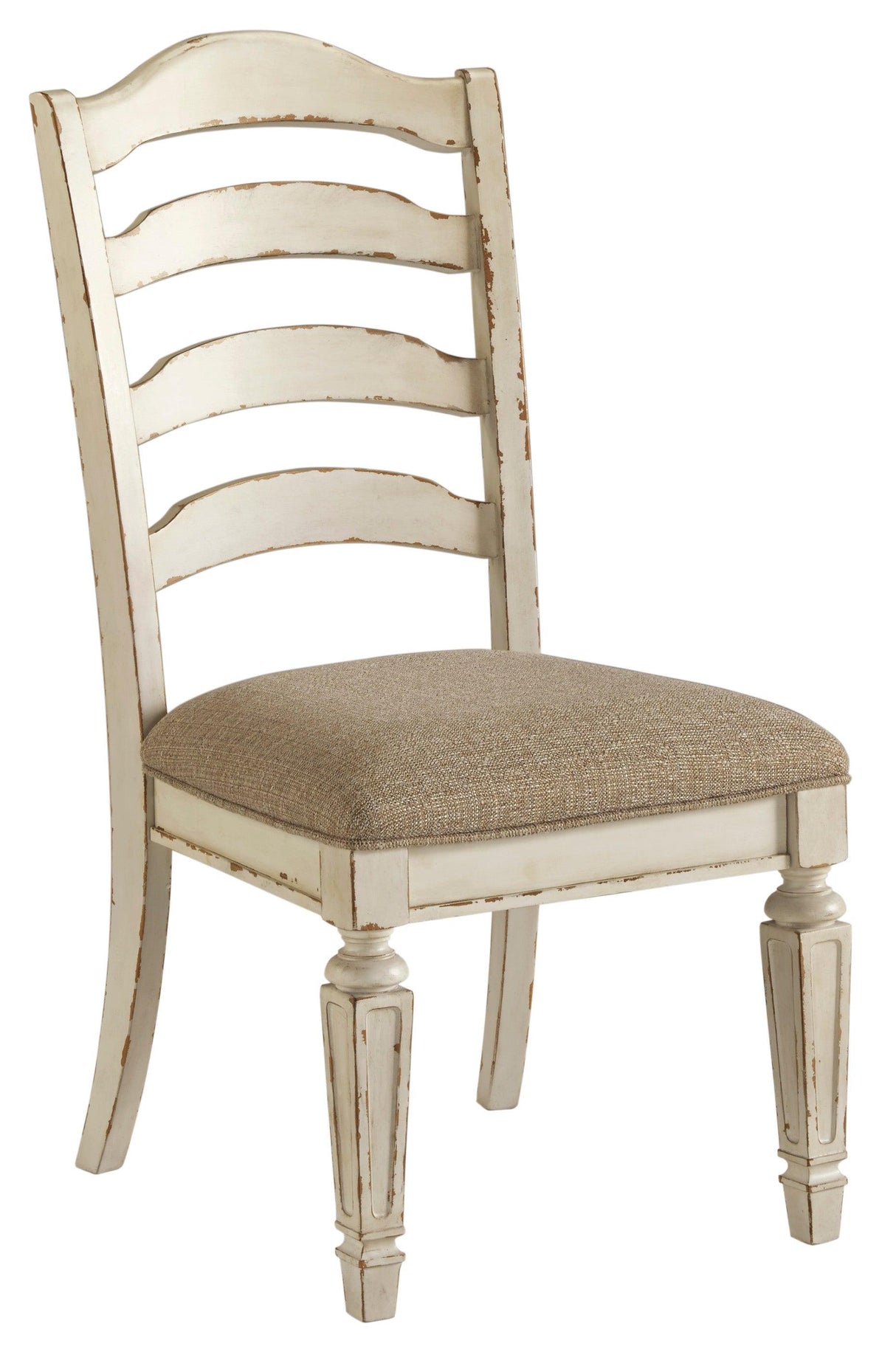 Realyn Chipped White Oval Extendable Round/Oval Ladder Dining Set by Ashley at Eve Furniture