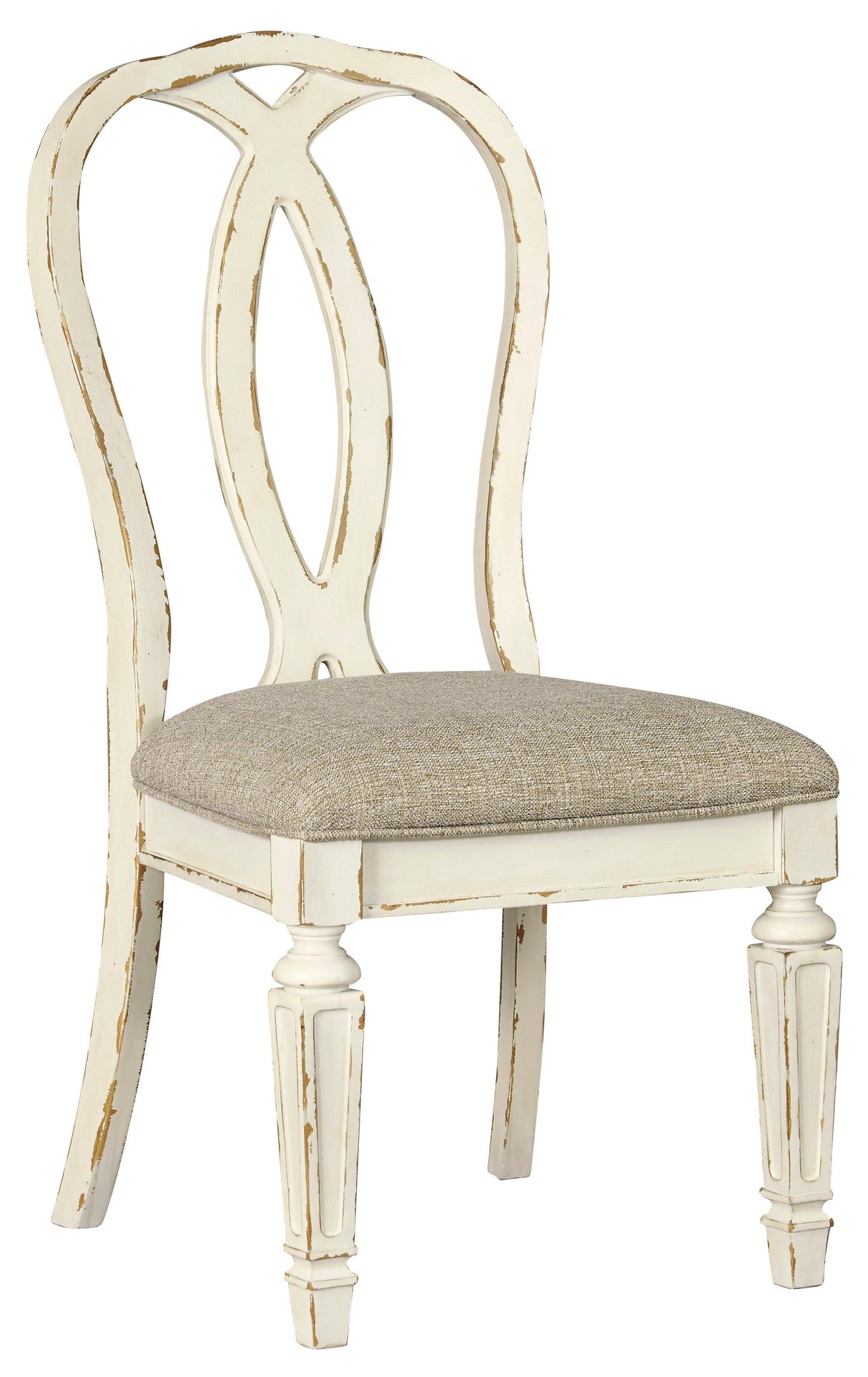Realyn Chipped White Oval Extendable Round/Oval Ladder Dining Set by Ashley at Eve Furniture