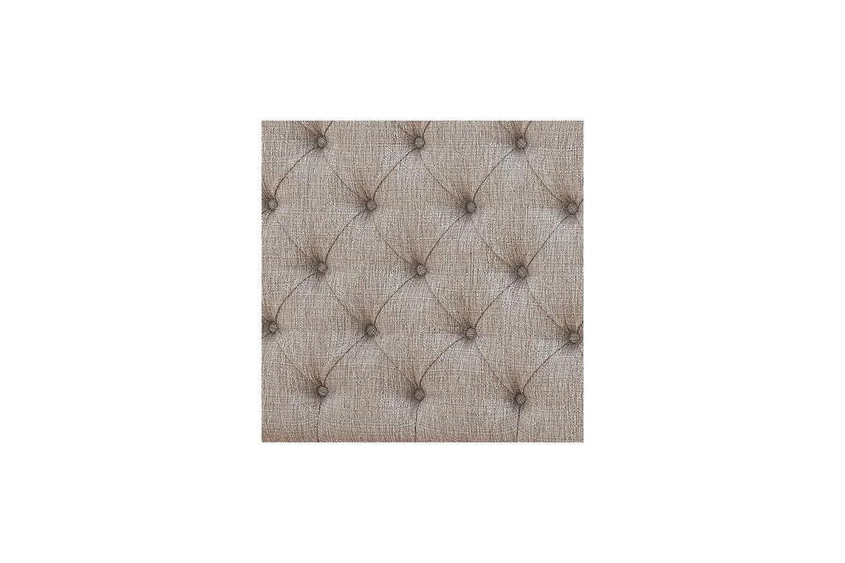 Realyn Chipped White Queen Upholstered Panel Bed by Ashley at Eve Furniture