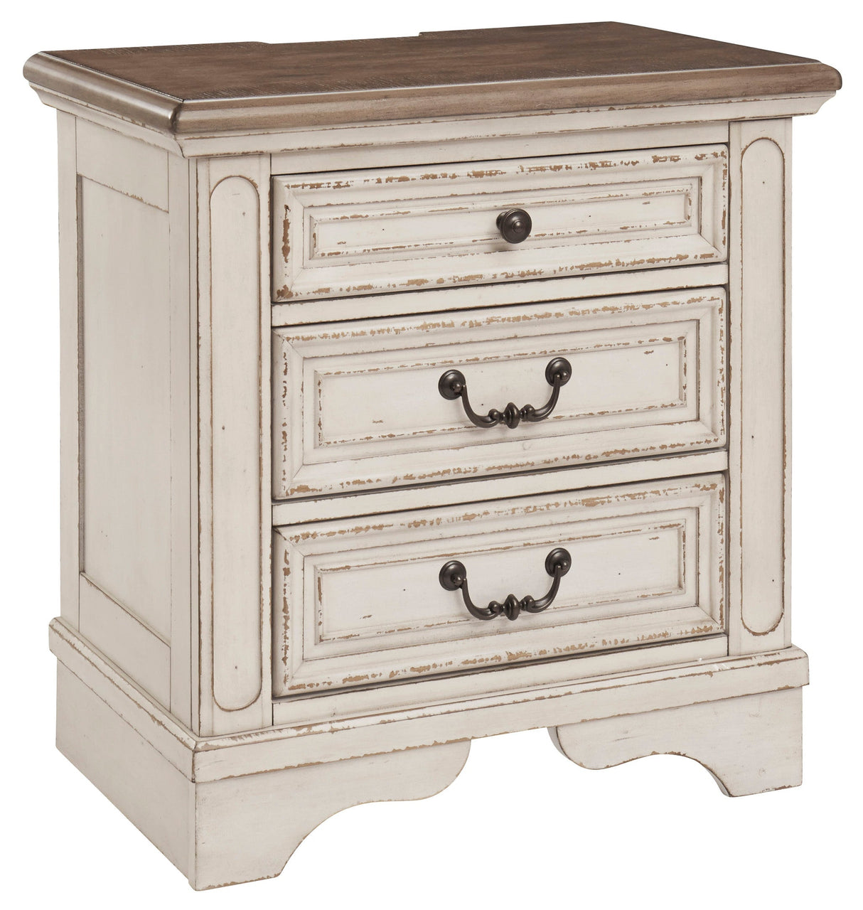 Realyn Chipped White Upholstered Storage Platform Bedroom Set with Footboard Bench by Ashley at Eve Furniture