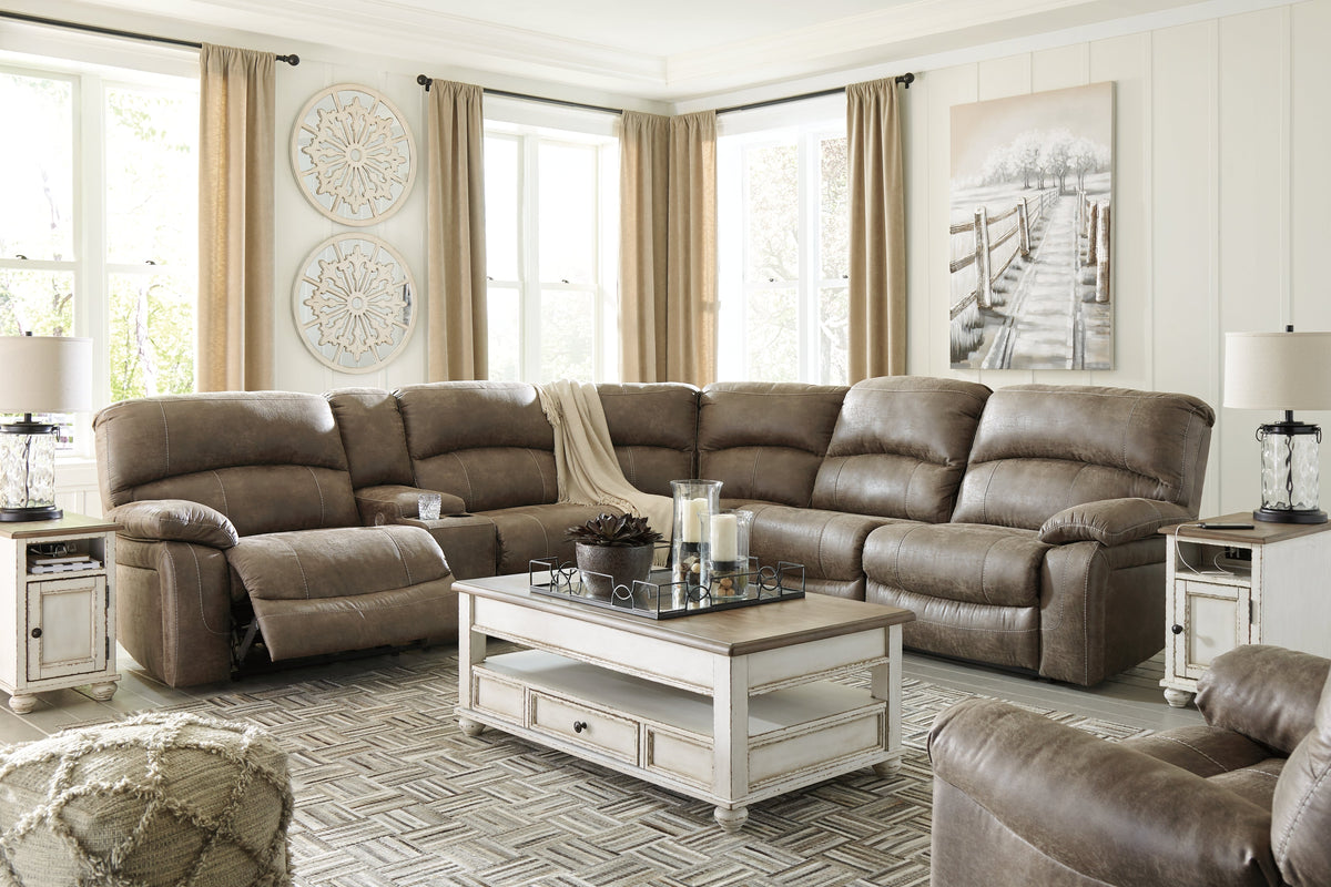 Realyn Coffee Table with 2 End Tables in White/Brown by Ashley at Eve Furniture