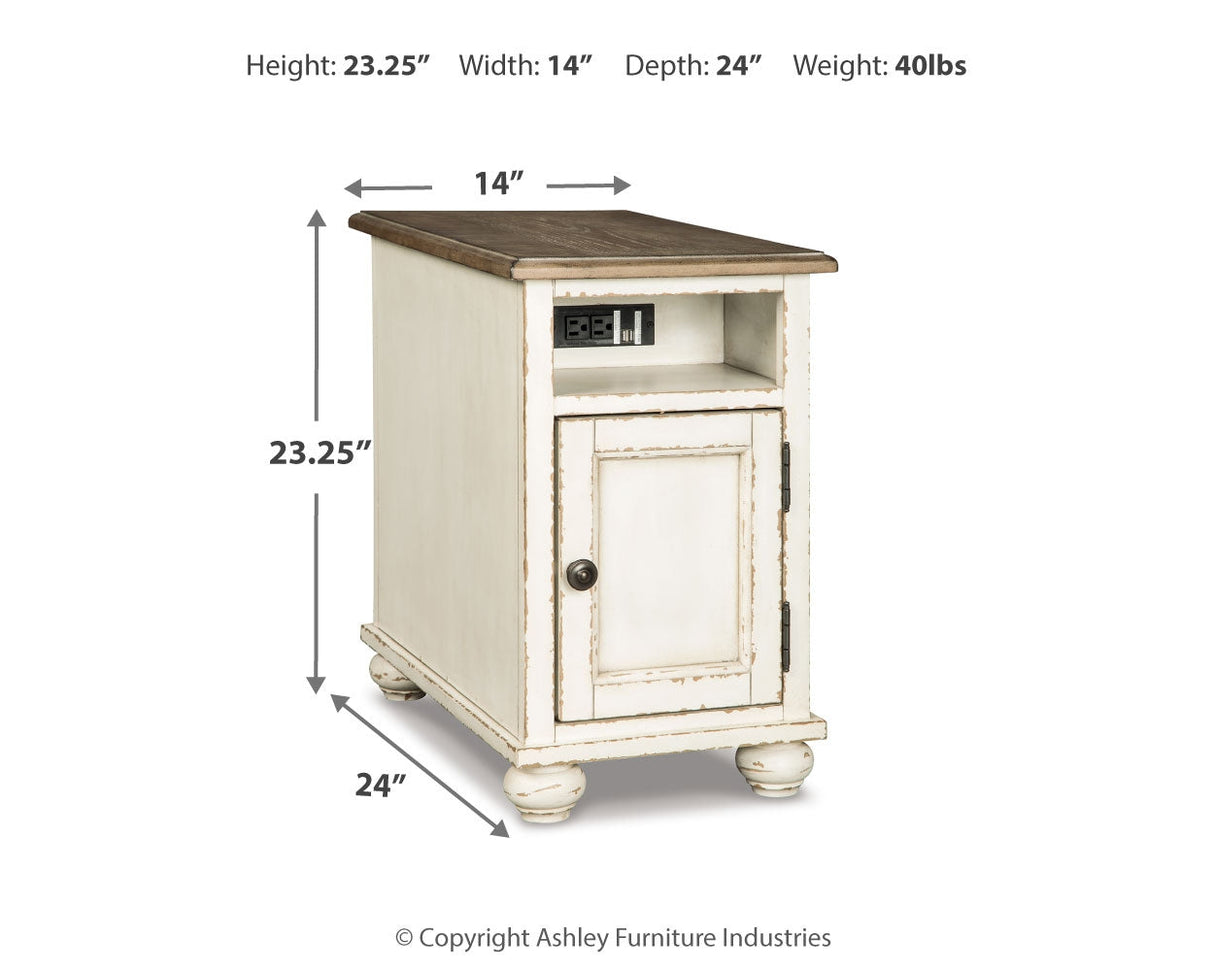 Realyn Coffee Table with 2 End Tables in White/Brown by Ashley at Eve Furniture