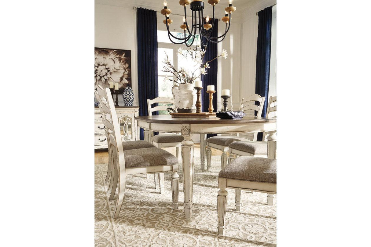 Realyn Chipped White Dining Chair, Set of 2 by Ashley at Eve Furniture