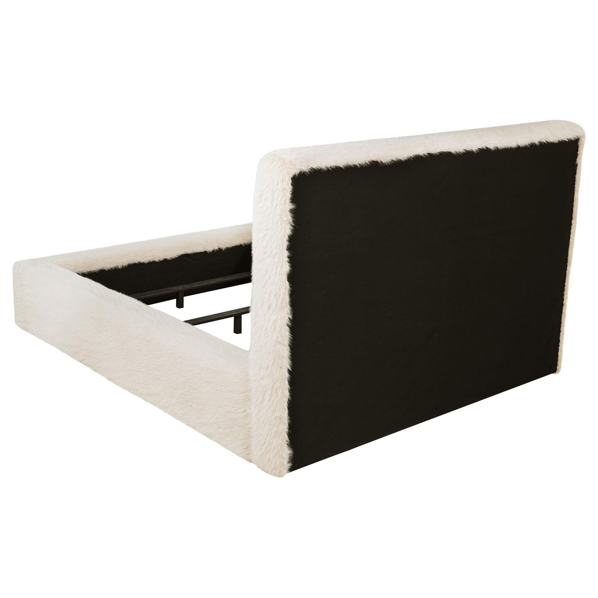 Rebecca Cream Faux Fur Upholstered Eastern King Bed by Coaster at Eve Furniture
