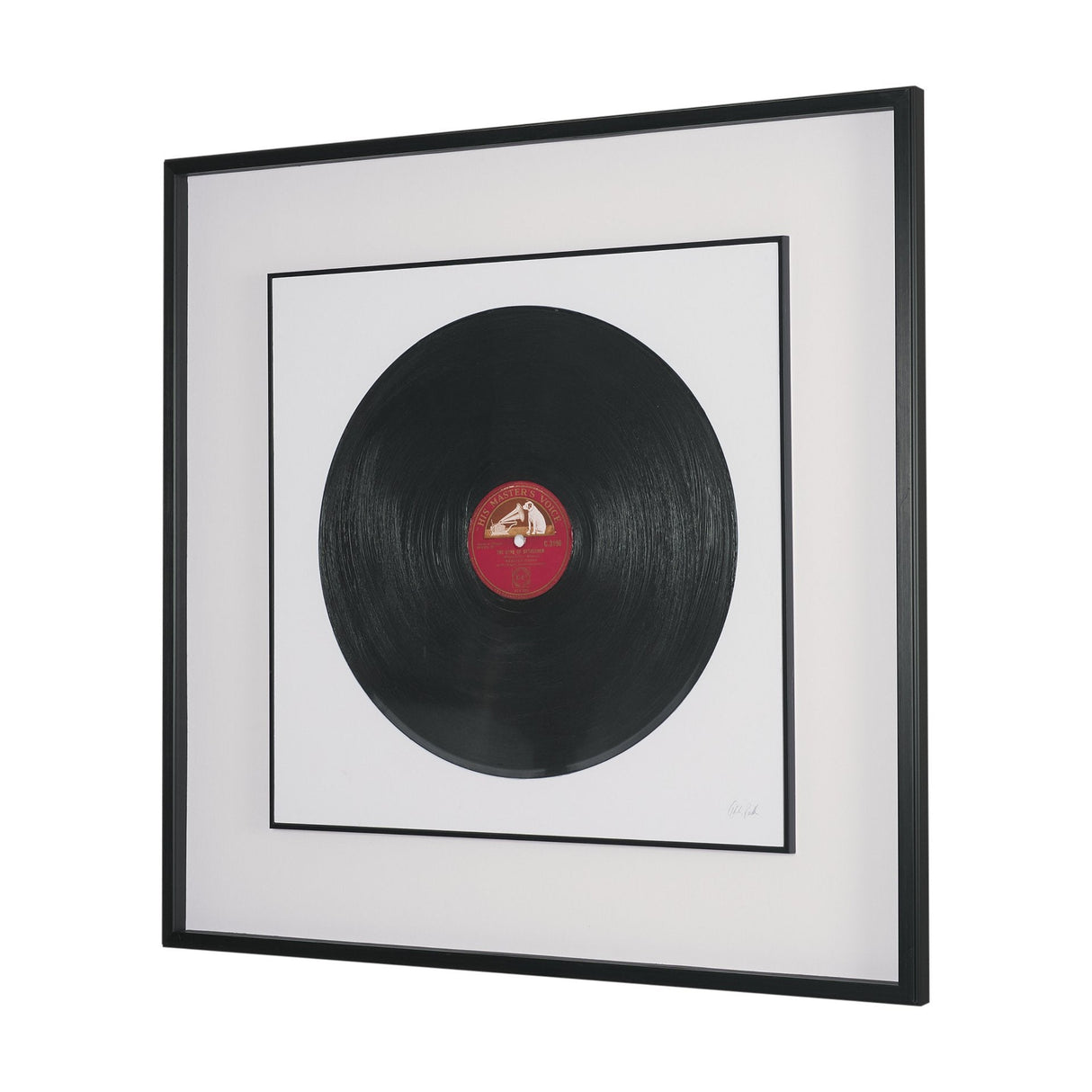 Record by Deborah Revell Hand Embelished Framed Art Print Matted under Glass by Mercana at Eve Furniture