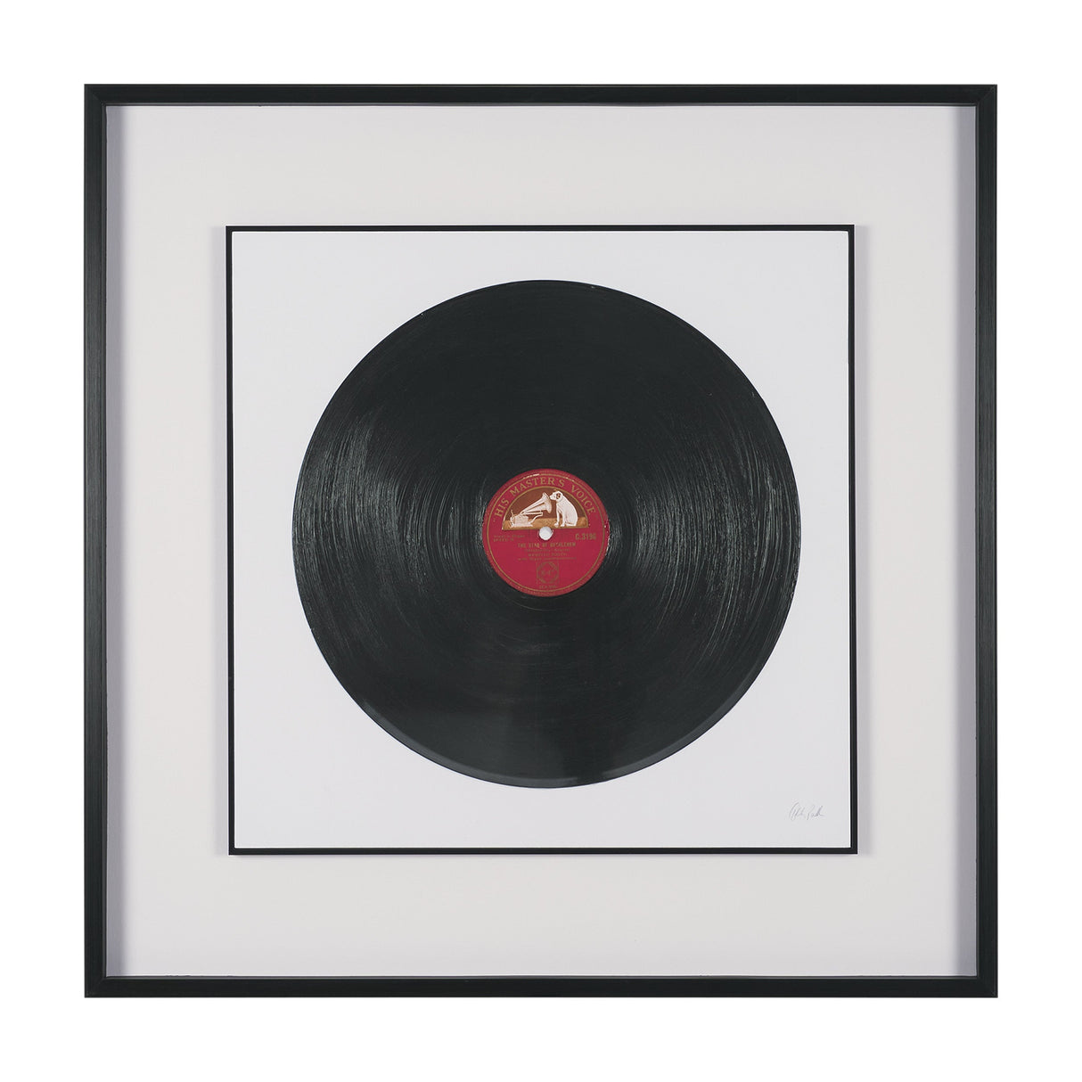 Record by Deborah Revell Hand Embelished Framed Art Print Matted under Glass by Mercana at Eve Furniture