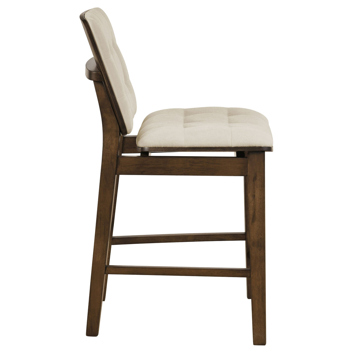 Redbridge Cream/Walnut Velvet Upholstered Counter Chair (Set of 2) by Coaster at Eve Furniture