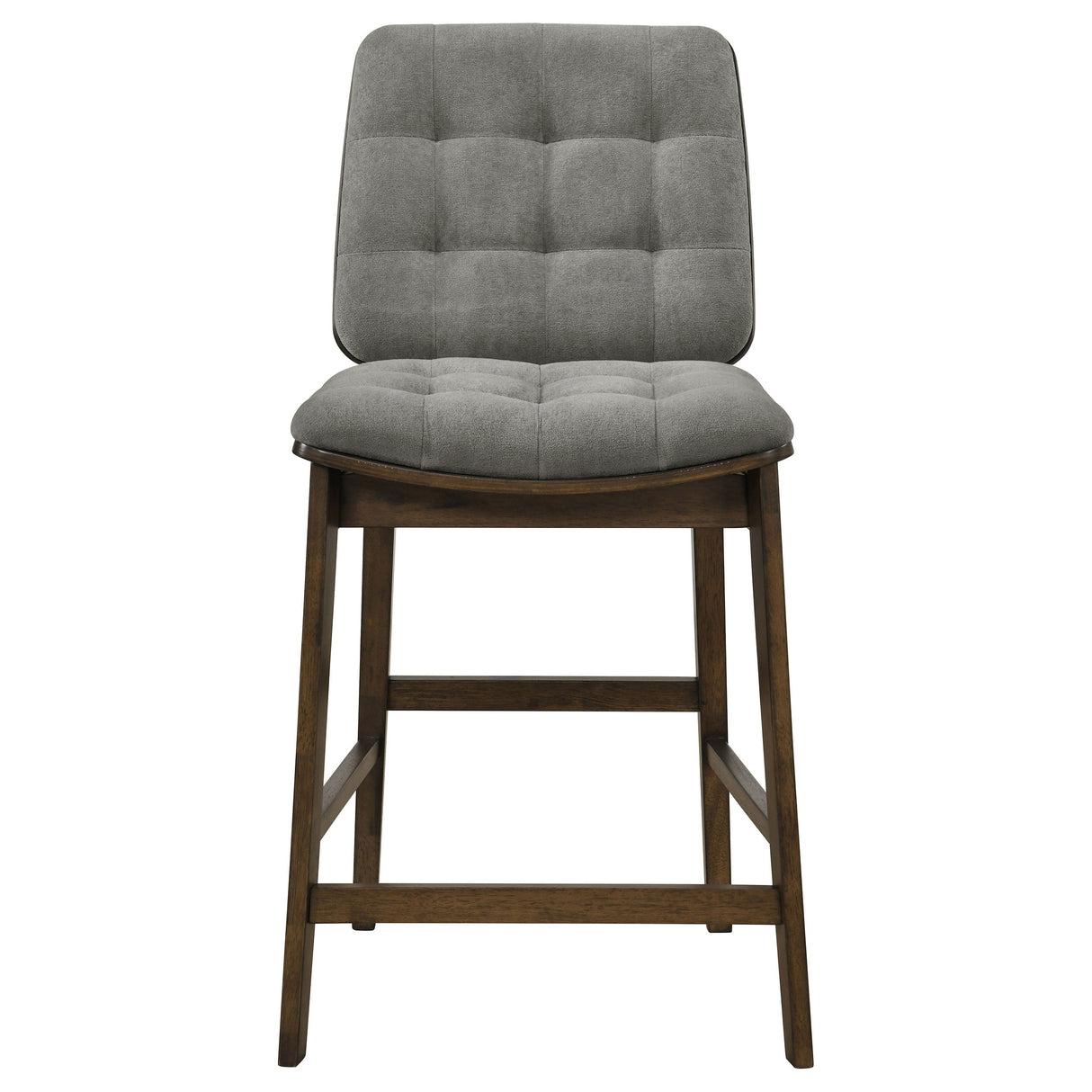 Redbridge Grey/Walnut Velvet Upholstered Counter Chair (Set of 2) by Coaster at Eve Furniture