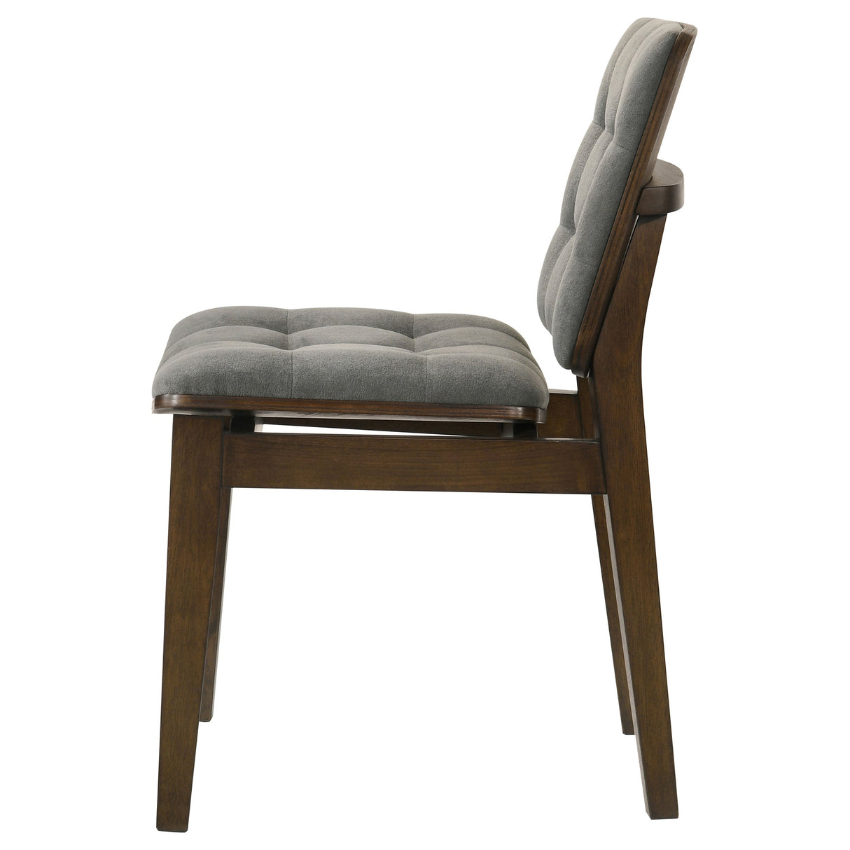 Redbridge Grey/Walnut Velvet Upholstered Side Chair (Set of 2) by Coaster at Eve Furniture
