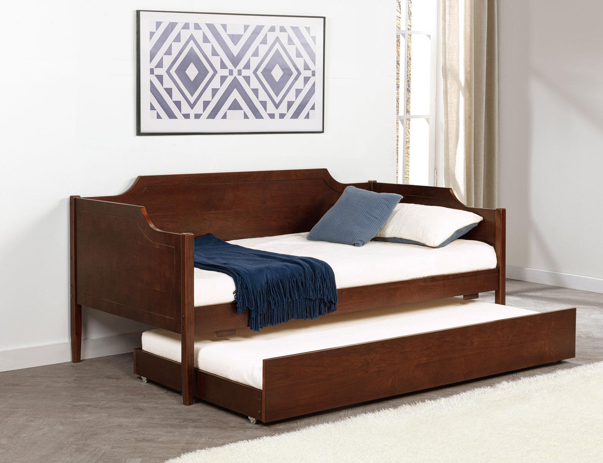 Redding Cherry Wood Twin Daybed With Trundle by Coaster at Eve Furniture
