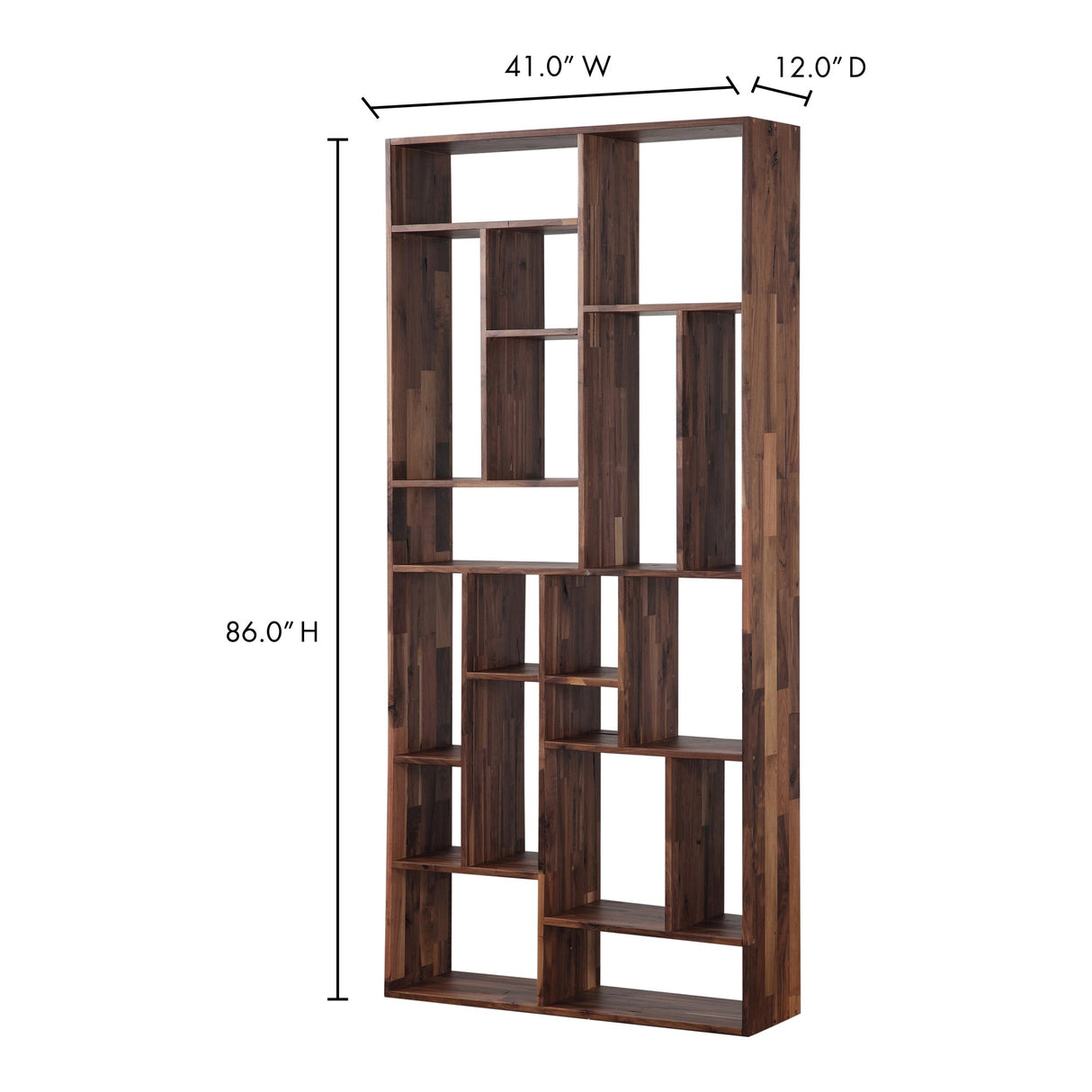 Redemption Walnut Brown Shelf by Moe's Home at Eve Furniture