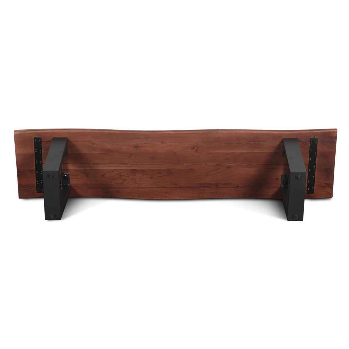 Reed 68" Bench in Light Sequoia with Gunmetal Legs, Set of 2 by Home Trends & Design at Eve Furniture
