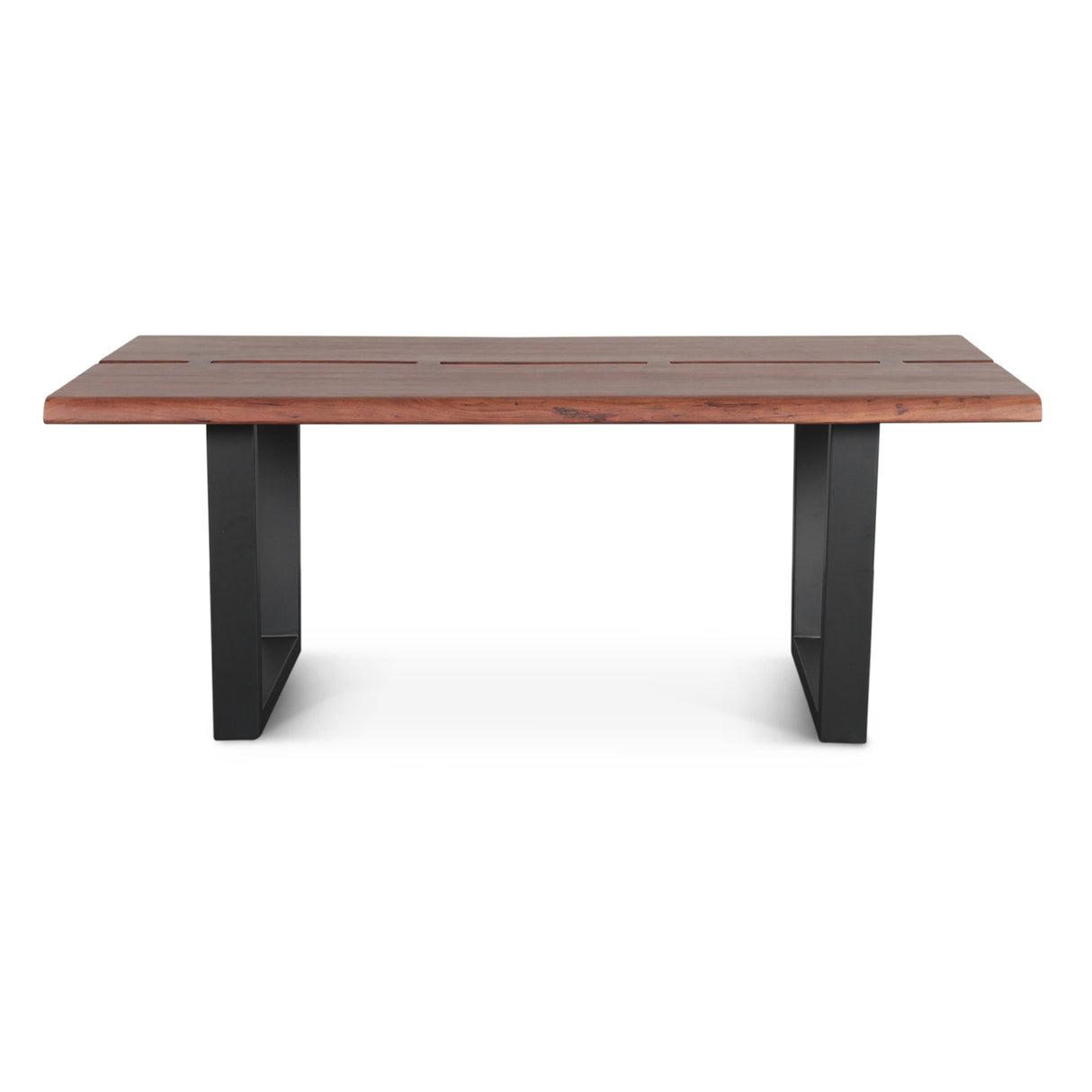 Reed 79" Dining Table in Light Sequoia with Gunmetal Legs by Home Trends & Design at Eve Furniture