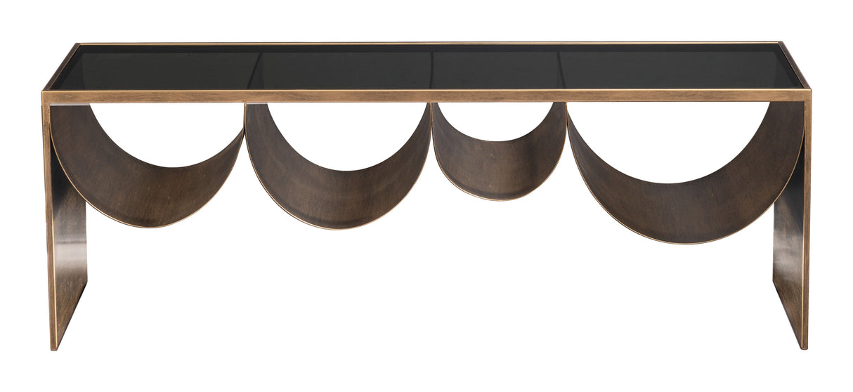 Reed Brass & Black Coffee Table by Zuomod at Eve Furniture