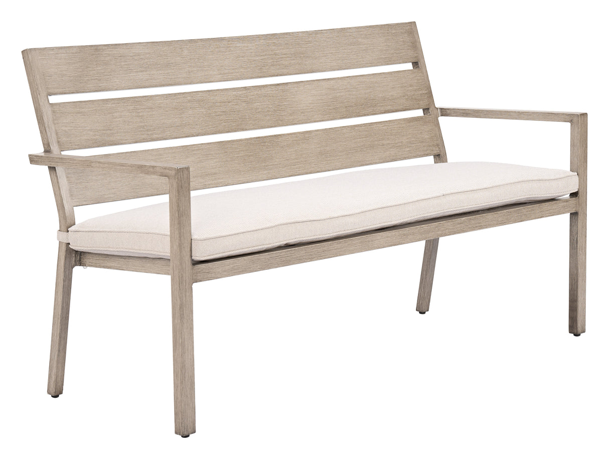 Reefline Gray Outdoor Bench (Set of 2) by Zuomod at Eve Furniture