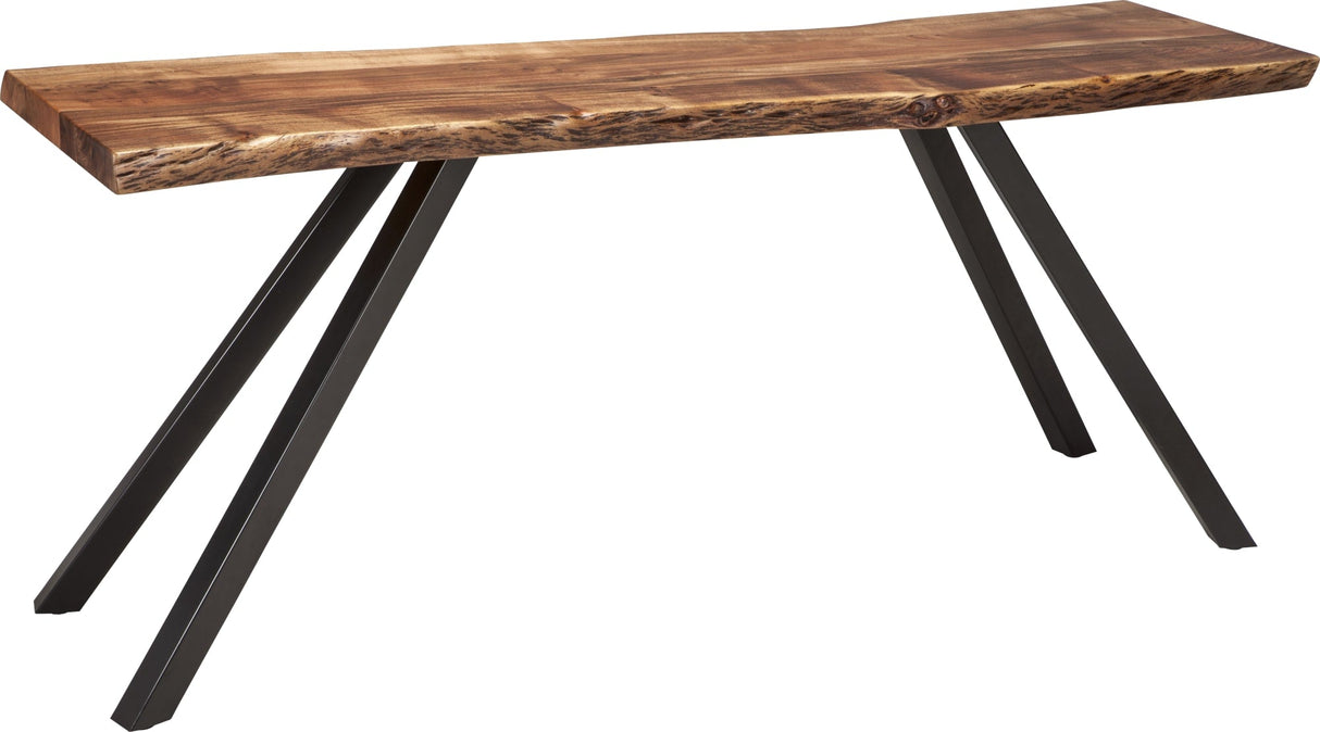 Reese Natural Acacia Live Edge Solid Wood Metal Leg Console Table by Modus Furniture at Eve Furniture