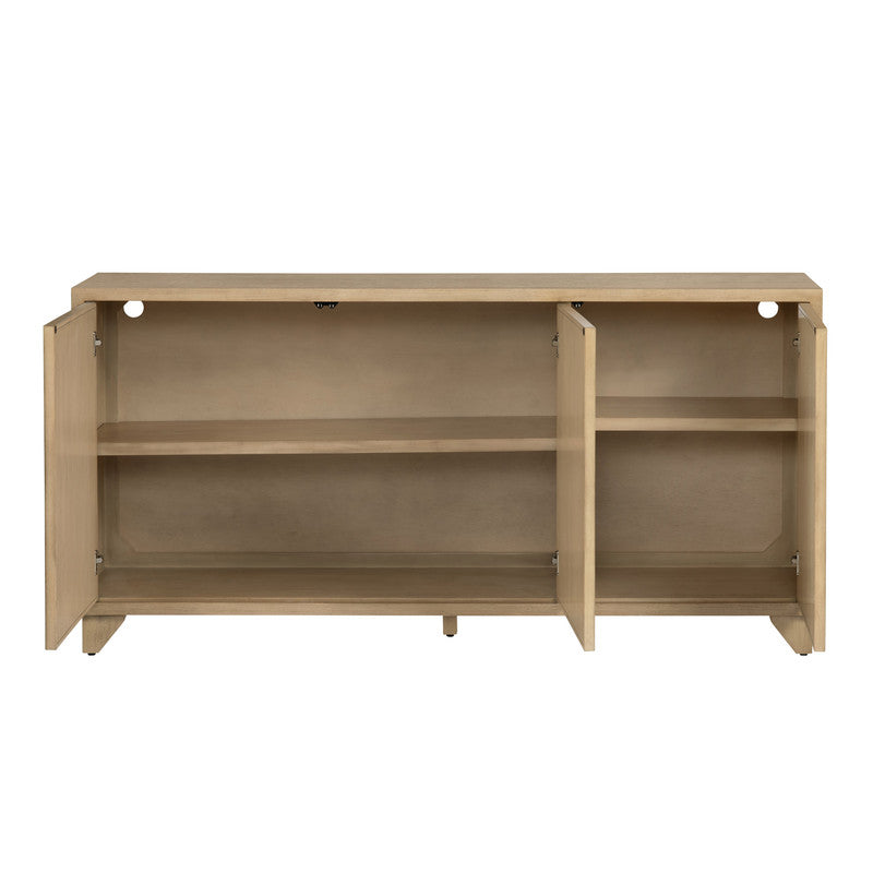 Reese Tan Three-Door Sideboard by Crestview at Eve Furniture